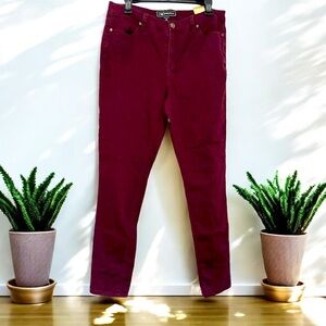 Cato Burgundy Skinny Pants